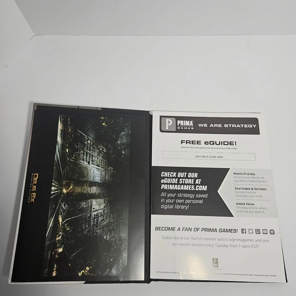 Deus Ex Mankind Divided Limited Edition Strategy Guide Prima Games Hardcover